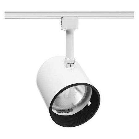 Track Light Head,Cylinder,Wht/Blk,4.5in