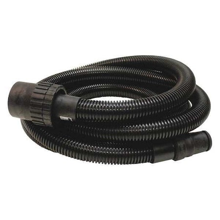 Vacuum Hose, 11 ft L, Black, Plastic
