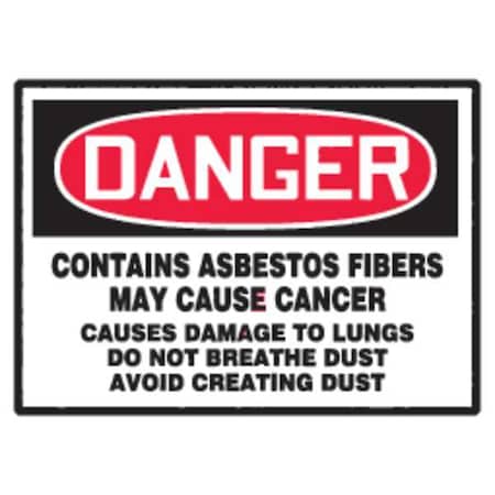 Safety Label, 7inWx5inH, Blk/Red/Wht
