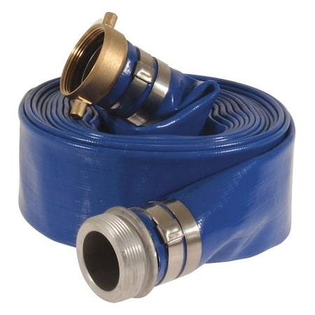 3" ID x 25 ft PVC Water Discharge Hose 70 PSI BL