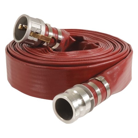 3" ID x 50 ft PVC Water Discharge Hose 125 PSI RD