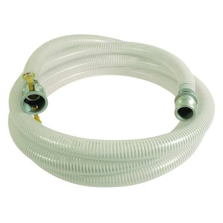 1" ID x 20 ft PVC Water Suction Hose 90 PSI Clear/WT