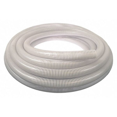 1-1/2" ID x 100 ft PVC Water Suction Hose Clear/WT