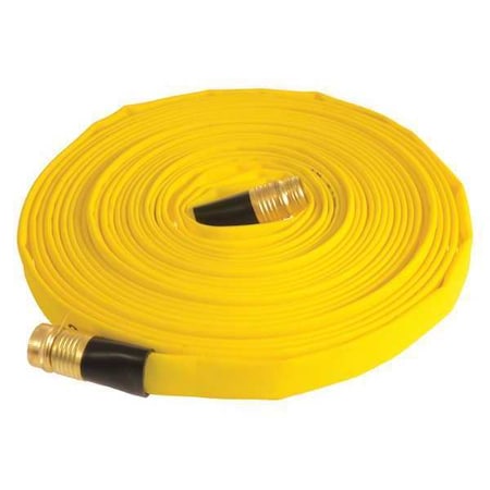 Wildland Fire Hose, Single Jacket, 50 ft Length, 3/4 in Hose Inside Dia., Polyester Hose Tube
