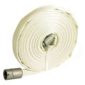 Wildland Fire Hose, Single Jacket, 100 ft Length, 1 in Hose Inside Dia., Polyester Hose Tube, White