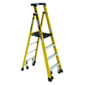 7 ft Fiberglass Podium Stepladder, 375 lb Capacity