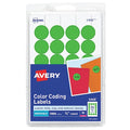Laser/Inkjet Label, 3/4 in Label W, 3/4 in Label H, 24 Labels per Sheet Neon Green