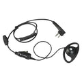 Ear Loop Earpiece, Black, Two Pin, Swivel