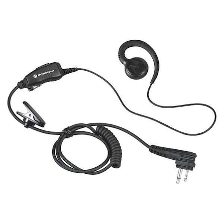 Ear Loop Earpiece, Black, Two Pin, C-Style