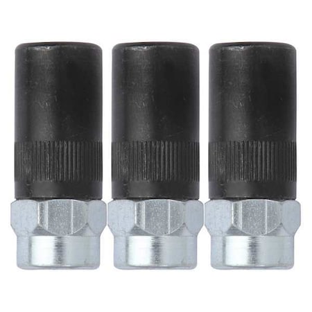 Grease Coupler, Steel, PK3