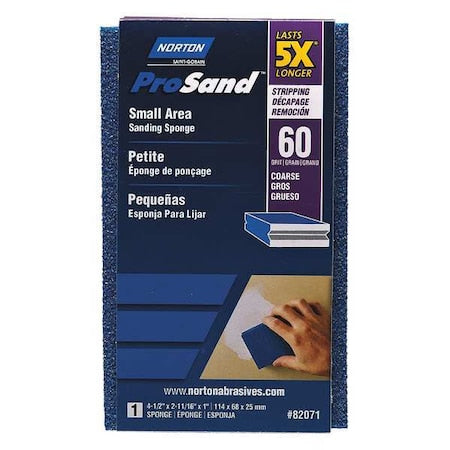 Sanding Sponge, Med., Blue, 4-1/2 in. L