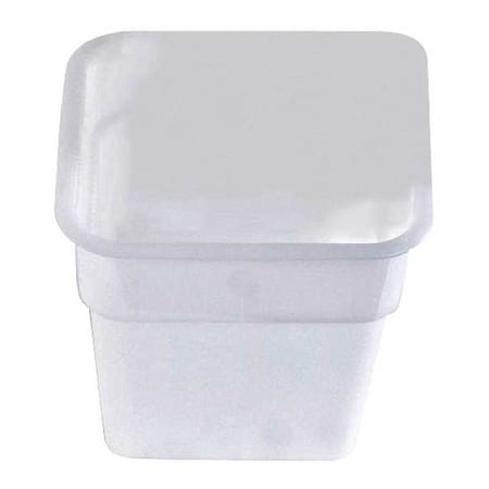 Stackable Square Container, White, Polyethylene
