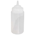 Squeeze Bottle, Plastic, Clear, 16 oz., PK12