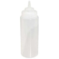 Squeeze Bottle, Plastic, Clear, 24 oz., PK12