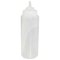 Squeeze Bottle, Plastic, Clear, 32 oz., PK12