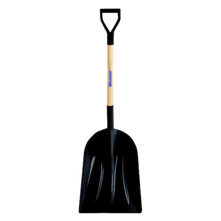 No. 12 Scoop Shovel, Plastic Blade, 30 in L Black Wood Handle