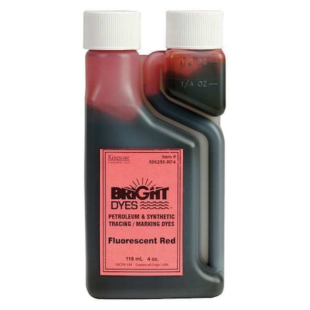 Leak Detection Dye, Red Fluorescent, 4 oz
