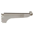 Double Bracket Chrome, 12"L, Silver, 25PK