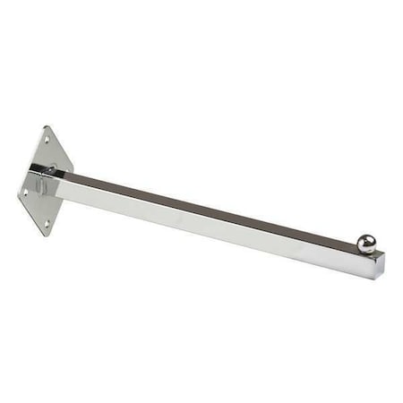 Square Tubing Faceout, Chrome, 12"L, PK24