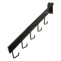 Hook Waterfall 16"L, Semi-Gloss, Black, 24PK