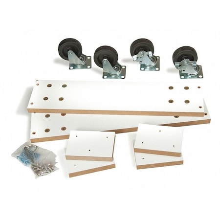 Slatwall Gondola Caser Kit Matte, White