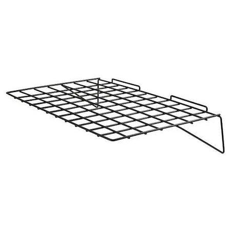Straight Shelf, Semi-Gloss, 24"L, Black, 6PK