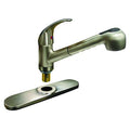 Low Arc Pull Out Kitchen Faucet, Manual, 8" Mount, 1 or 3 Hole