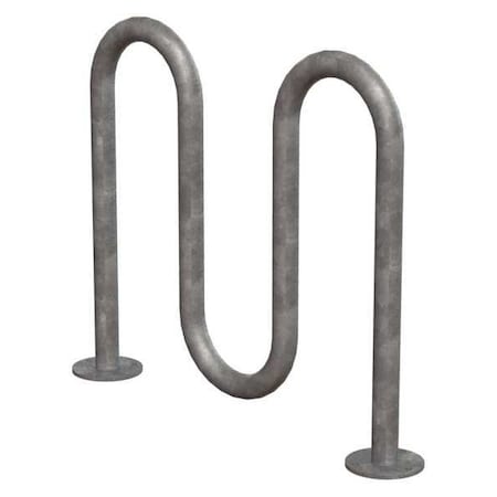 Bike Rack, Galv, (5)Bikes, 36 in. H, 3 in. W