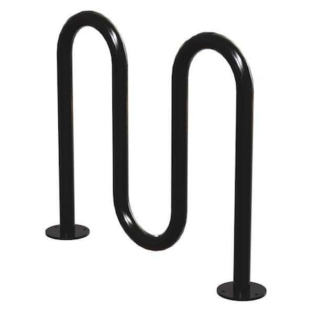 Bike Rack, Blk, (5) Bikes, 36 in. H, 3 in. W