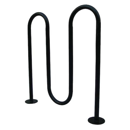 Bike Rack, Black, Steel, 43-1/2 in., 5-Bike
