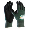 Cut-Resistant Coated Gloves, Cut Level A2 , Dipped , Microporous Nitrile , Sandy , 2XL 12 PK