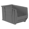 Storage Bin, Plastic, Gray, 12 in H, 12 3/8 in W, 20 in L
