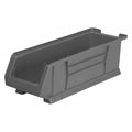 Storage Bin, Plastic, Gray, 7 in H, 8 1/4 in W, 23 7/8 in L