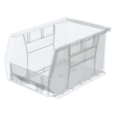 Hang & Stack Storage Bin, Plastic, Clear, 5 in H, 6 in W, 9 1/4 in L