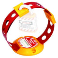 Electrical Panel Handle Lockout, Red/Yellow, Steel, 1 Max. No. of Padlocks