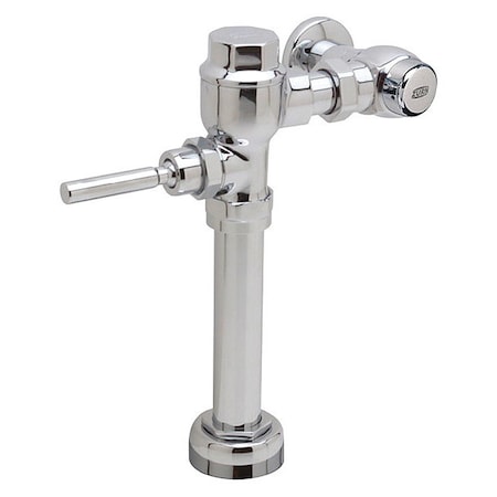 Urinal Manual Flush Valve, 1.28 gpf gpf, Polished Chrome, 1 in, 1 1/2 in Spud Coupling