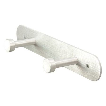 Coat Rack, Silver, 2-3/4 in. D, 12 in. W