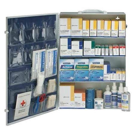 First Aid Kit and Housing, Metal Cabinet, 1,436 Components, 200 People Served
