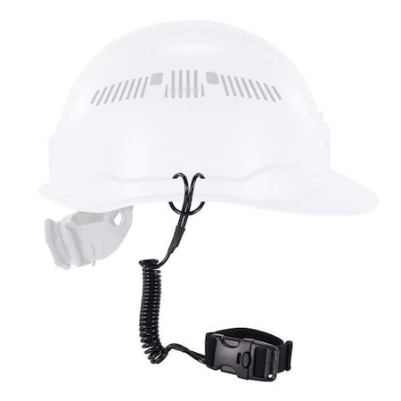 Coil Hard Hat Lanyard, Buckle, 18in. L