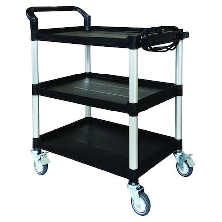 Cart, 37-3/16 in. Hx32-5/8 in. W, Black