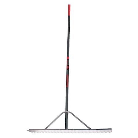36 in Asphalt Lute, 24 Tines, 82 in L Aluminum Handle