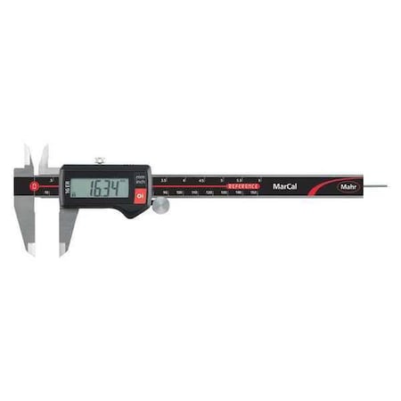 Digital Caliper, 40mm Jaw, 0 to 6 in.Range