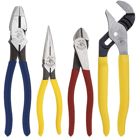 4 Piece Plier Set Dipped Handle