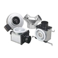 Steel 11"D, 13.9"H, 7.3"W Inline Duct Fan