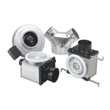 Steel 11"D, 13.9"H, 7.3"W Inline Duct Fan