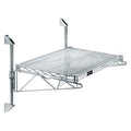 Stainless Steel Wire Wall Shelf, 18"D x 48"W x 34"H, Silver