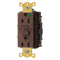 GFCI Receptacle, 15A, 125VAC, 5-15R, Brown