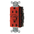 GFCI Receptacle, 15A, 125VAC, 5-15R, Red