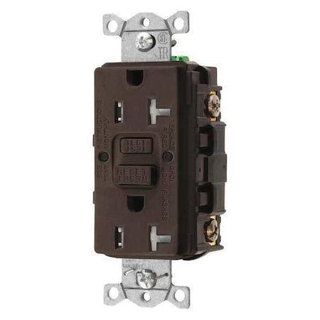 GFCI Rceptcle, Commer., Brwn, 20A, 1 HP