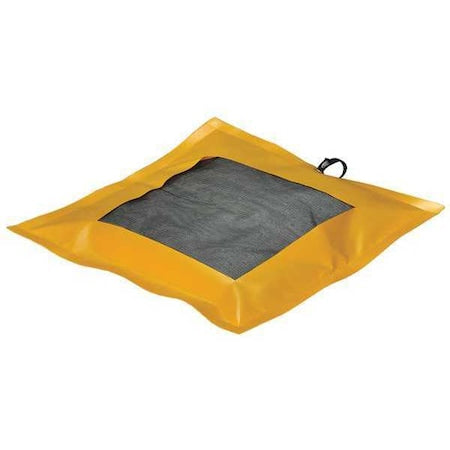 Sorbent Pad, Fuels, 1 gal Vol Absorbed per Pkg, 22 in x 22 in, Black, Yellow, PVC Coated Fabric